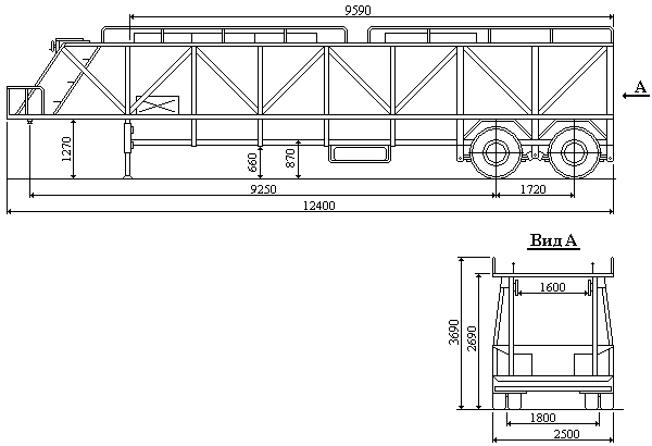 Панелевоз кассетный ЦП:ПП-1909В (993640), ЗАО Стройтехника.