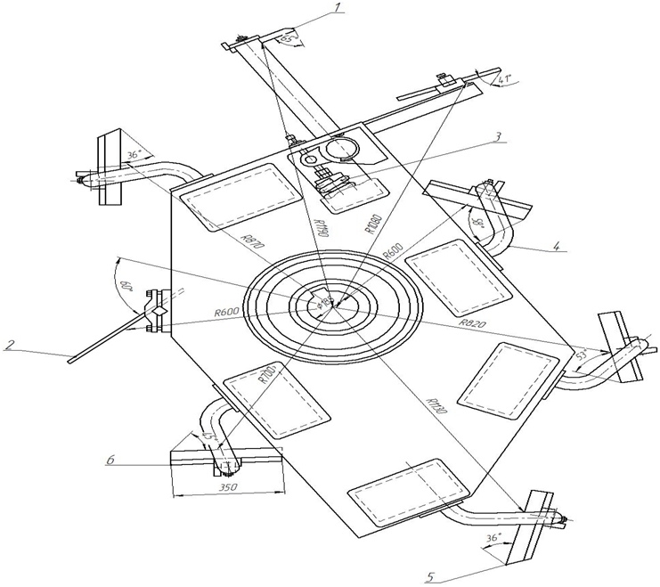 схема ротора принудительного бетоносмесителя СБ-138